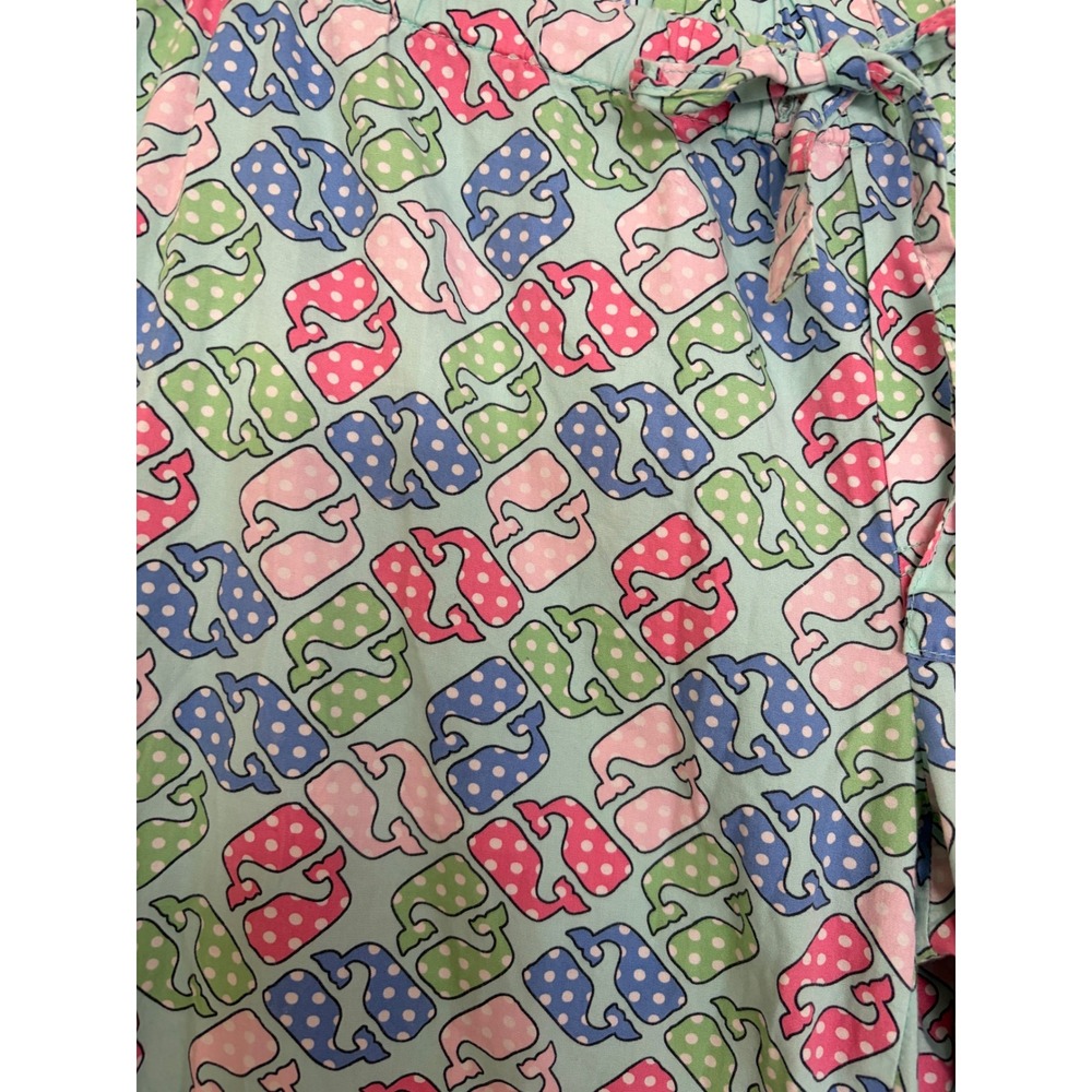 Vineyard Vines Womens Whale All Over Small Pajama Pants Mint Green Cotton Lounge - Picture 7 of 7